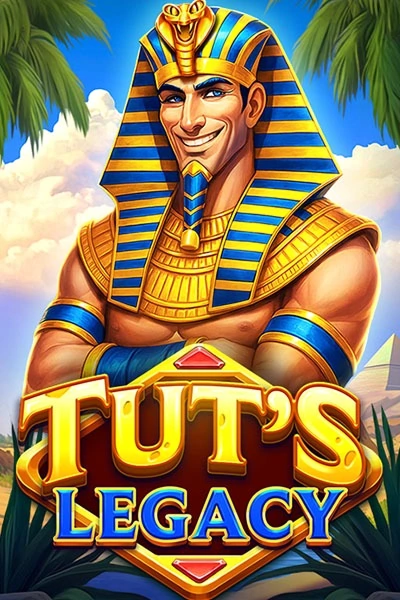 Tut's Legacy smiling pharaoh by pyramids