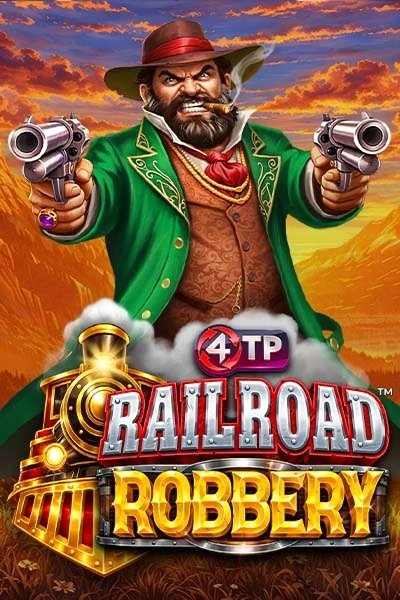 slot-9 Railroad Robbery bandit with revolvers by locomotive