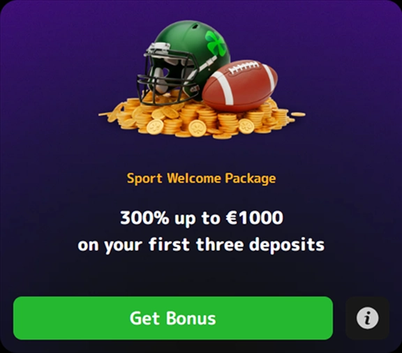 welcome-bonus-3 Sport Welcome Package 300% up to €1000, helmet and ball